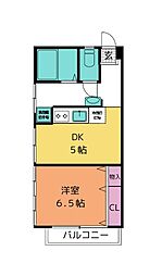 斉藤ビル 1DKの間取図画像