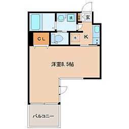 カーサ・スタジオーネ原町 1Kの間取図画像