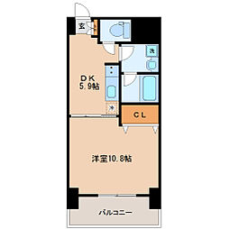 ウエストパーク支倉 1DKの間取図画像