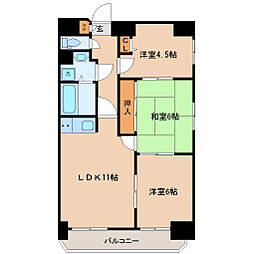 ベルビュー支倉 3LDKの間取図画像