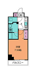 トゥールタ春日町 1Kの間取図画像