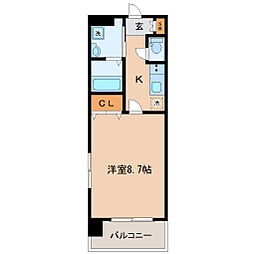 エルスタンザ仙台駅東 1Kの間取図画像