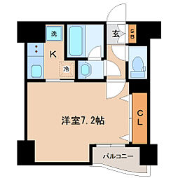 ラピス雨宮 1Kの間取図画像