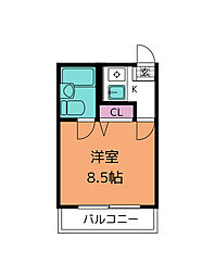 サンポート6 1Kの間取図画像