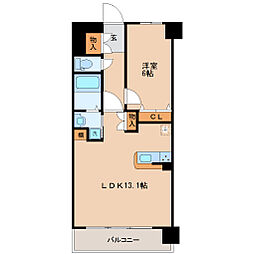 シエナ仙台3 1LDKの間取図画像