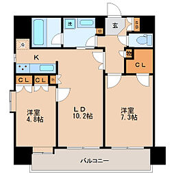 RamsesAセンダイエキマエターミナル 2LDKの間取図画像