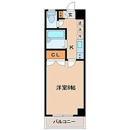 アモール 1Kの間取図画像