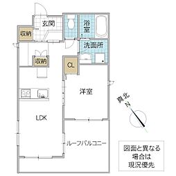 Blue Bird 1LDKの間取図画像