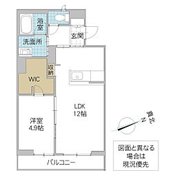 リシェス 1LDKの間取図画像