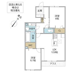 ラピスラズリ 2LDKの間取図画像