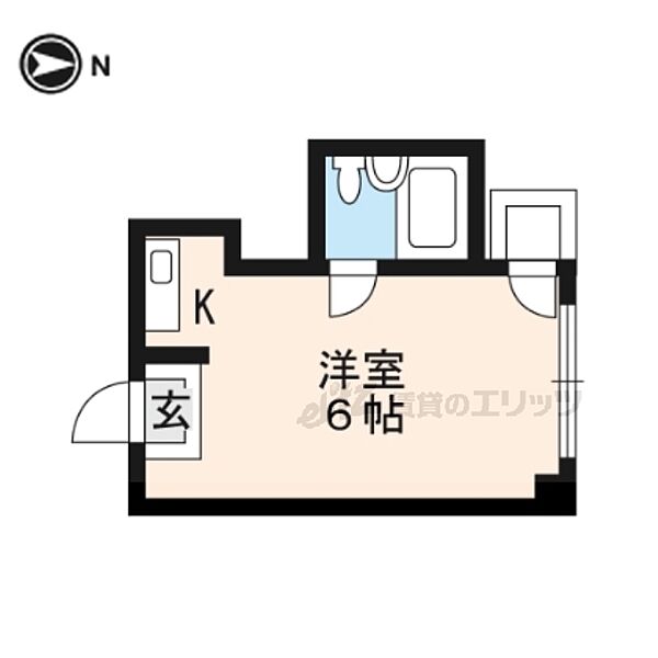 下鴨ハイツ 503｜京都府京都市左京区下鴨西林町(賃貸マンション1R・5階・15.00㎡)の写真 その2