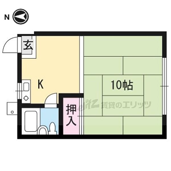 第1兵庫ハイツ 203｜京都府京都市左京区岩倉大鷺町(賃貸アパート1K・2階・24.79㎡)の写真 その2