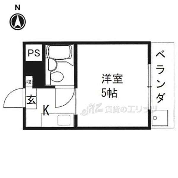 コーポよねだ 105｜京都府京都市左京区田中大久保町(賃貸マンション1K・1階・16.50㎡)の写真 その2