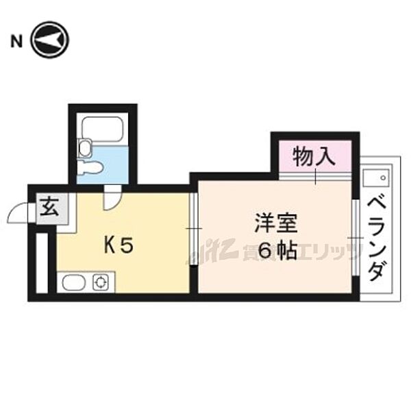 京都府京都市北区大宮東総門口町(賃貸マンション1K・3階・19.68㎡)の写真 その2