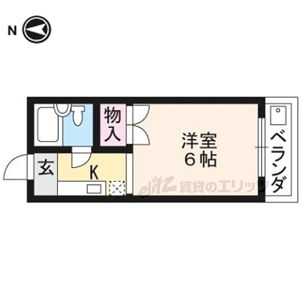 佳北マンション 211｜京都府京都市左京区上高野車地町(賃貸マンション1K・2階・18.63㎡)の写真 その2