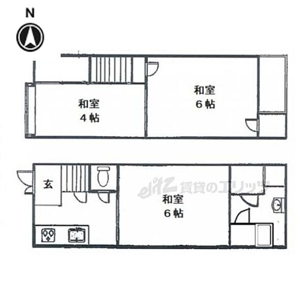 金馬場町170-14貸家 ｜京都府京都市上京区金馬場町(賃貸一戸建3DK・--・43.50㎡)の写真 その2