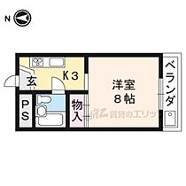 京都府京都市左京区下鴨東森ケ前町（賃貸マンション1K・2階・22.68㎡） その2