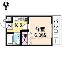 京都府京都市左京区北白川上池田町（賃貸マンション1K・2階・19.44㎡） その1