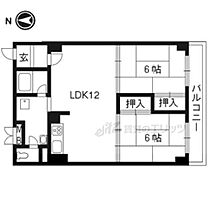 京都二条ハイツ  ｜ 京都府京都市上京区丸太町通堀川西入西丸太町（賃貸マンション2LDK・5階・55.80㎡） その2