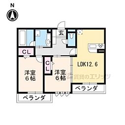 間取図画像 2LDK