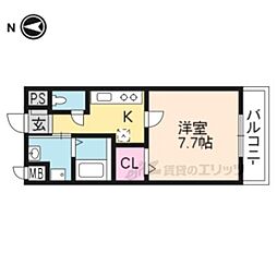 コーポエル 1Kの間取図画像