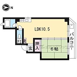 マウンテンリップ 1LDKの間取図画像