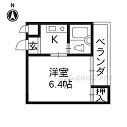 エントピアハイツ 1Kの間取図画像