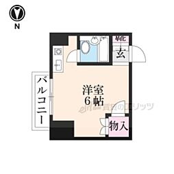 みどりやビルグリンハイツ 1Kの間取図画像