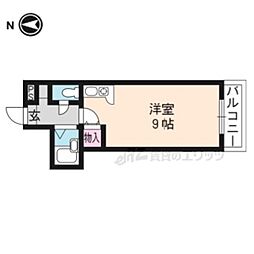 グランドールワタナベ ワンルームの間取図画像