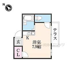 NoiretBlanc ワンルームの間取図画像