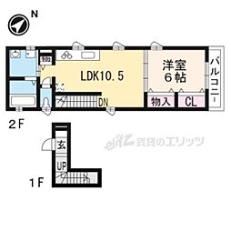 Ohana 1LDKの間取図画像