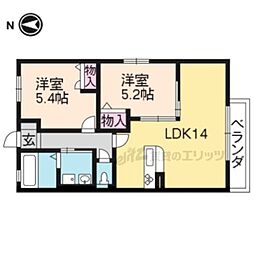 パルナッソス 2LDKの間取図画像
