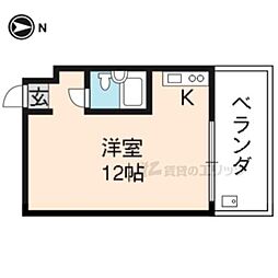 ハイツアリックス 1Kの間取図画像