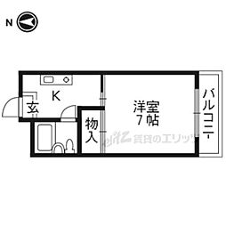 シャトー・ナカザワ 1Kの間取図画像