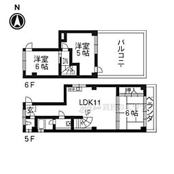 サンアートビル 3LDKの間取図画像