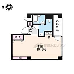 トーヨービル 1Kの間取図画像