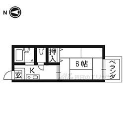メゾンド静市 1Kの間取図画像