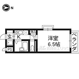 ノースビューヤサカ 1Kの間取図画像