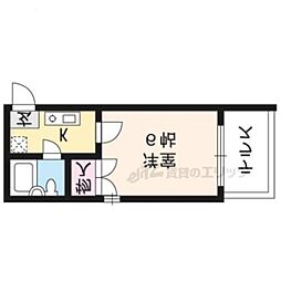ラシャンブル 1Kの間取図画像