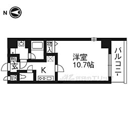 アスヴェル京都二条駅前2 1Kの間取図画像