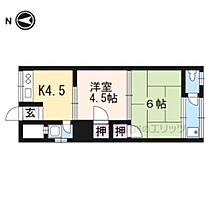 ハイツ白龍 1-C ｜ 京都府京都市左京区一乗寺河原田町（賃貸マンション2K・1階・30.00㎡） その2