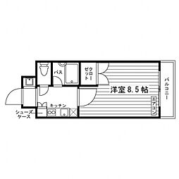 ストゥーディオ裕由 1Kの間取図画像
