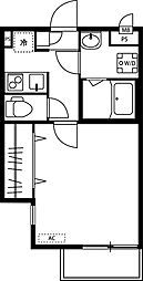 リブリ・ルクレール 1Kの間取図画像