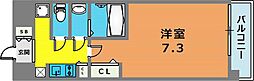 Wスタイル神戸2 1Kの間取図画像