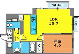 ルミナ 1LDKの間取図画像