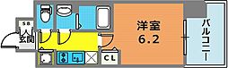 プレサンスKOBEアモーレ 1Kの間取図画像