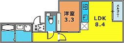 C-GRID脇浜 1LDKの間取図画像