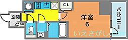 エスリード神戸三宮 1Kの間取図画像