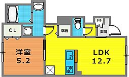 LuxeMAYA 1LDKの間取図画像