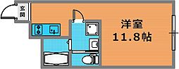 フラワーガーデン神戸 1Kの間取図画像